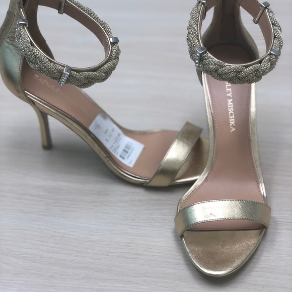 Badgley Mischka Gold Heels size 8 - Picture 6 of 6